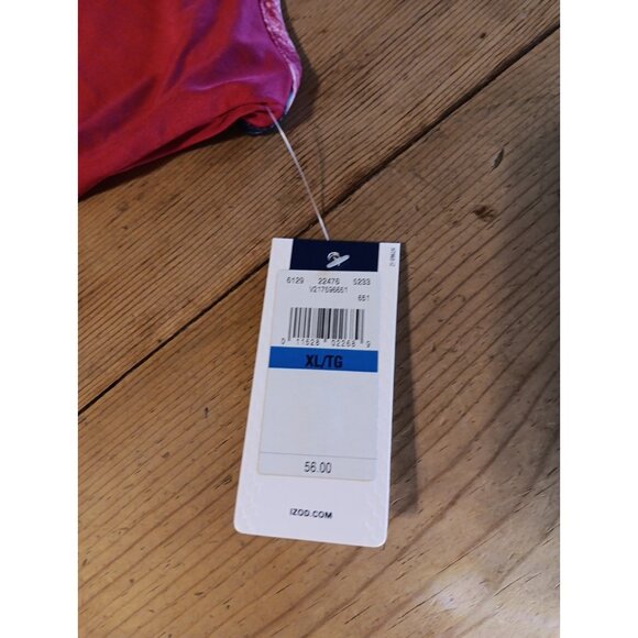 IZOD Golf SwingFlex Tank Top Women XL Red Multi Stripe Sleeveless Activewear NWT - Picture 5 of 6